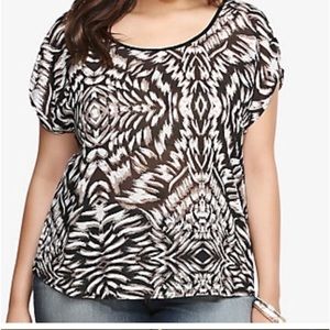 Torrid Abstract Animal Print Top
